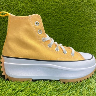 Converse Run Star Hike Hi Womens Size 6.5 Yellow White Athletic Shoes Sneakers