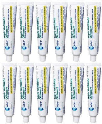 Globe 12 Pack Triple Antibiotic First Aid Ointment 1 oz, First Aid Antibiotic...