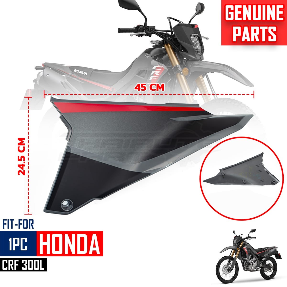 送料無料　CBR400RR NC33 純正サイトカバー　左側　HONDA 綺麗 Panel Fairing Side Left Cover Gray Genuine For Honda CRF300L