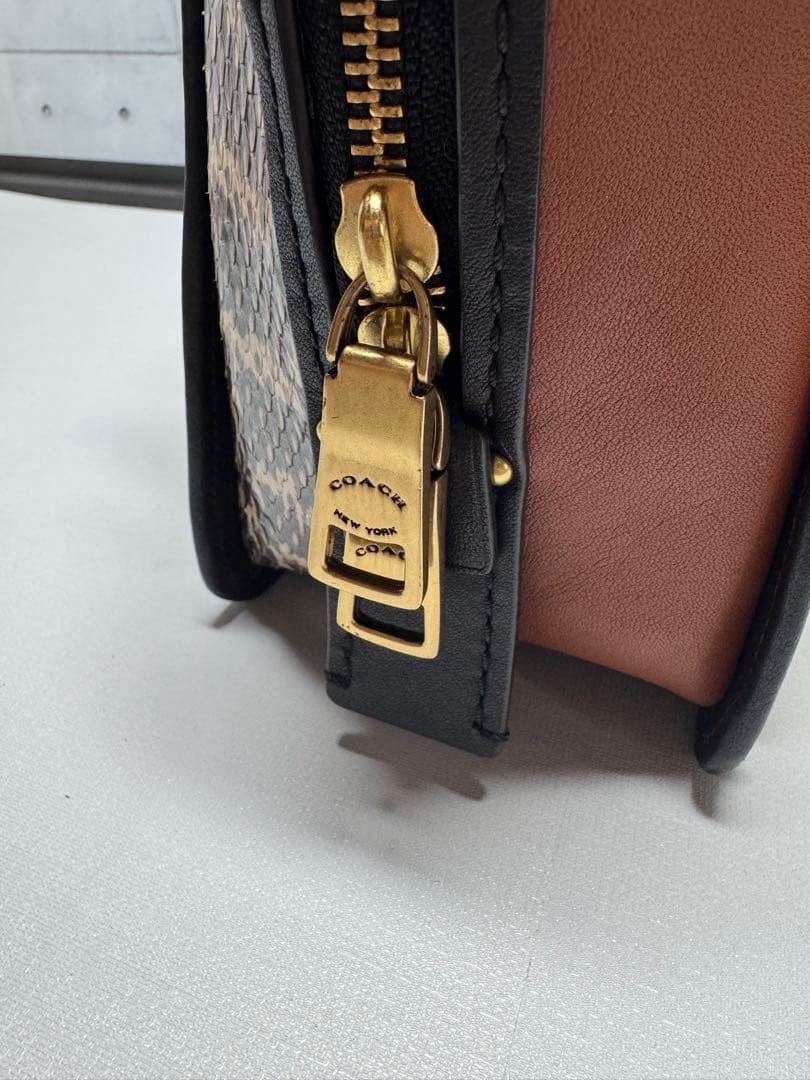 COACH Dreamer Python Snake Pattern Handbag Color … - image 4