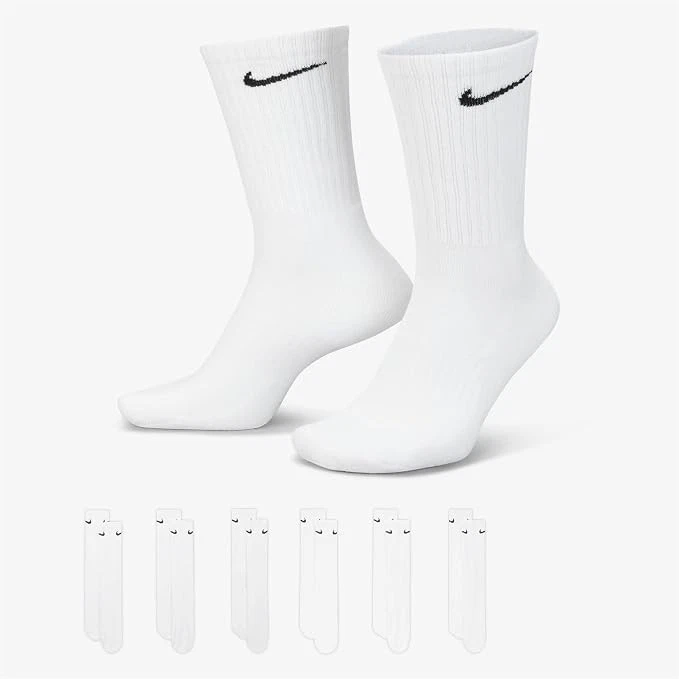 Nike Everyday Cushion Crew Trainingssocken für Herren Paar - Weiss
