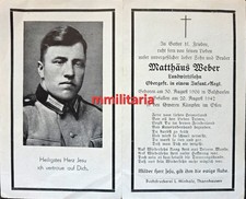 Sterbebild WWII Obergefreiter Balzhausen 6. Inf. Regt. 53 Burzewo Russland