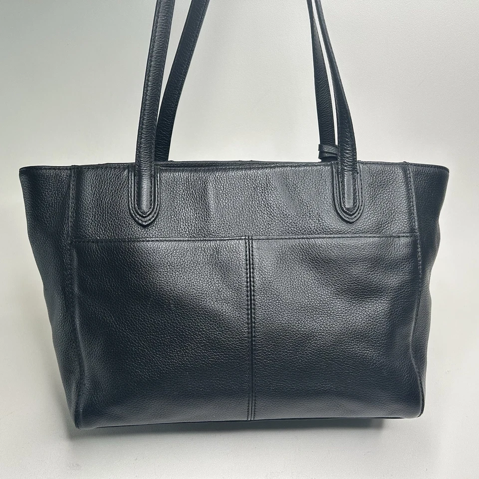 Chic BRIGHTON Black Pretty Tough Jax City Tote Bag Leather - Image 2 of 4