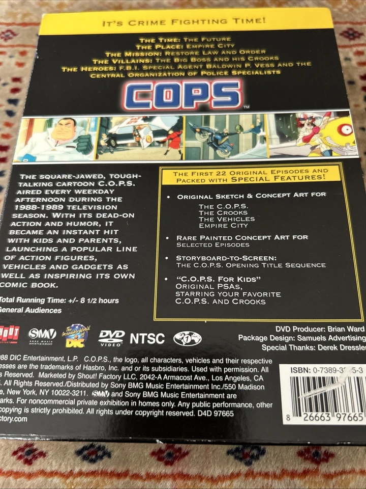 COPS the ANIMATED series DVD Set 4 Discs Box Set - Image 2 of 2