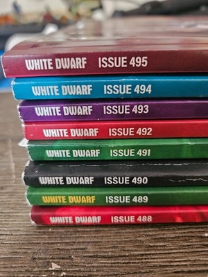 White Dwarf Magazine Lotx8 (Issues 488-495) Warhammer, games workshop, wargaming