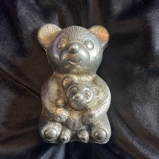 Teddy Bear Mama and Baby Coin Bank Vintage 5  