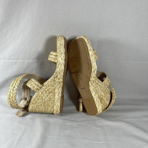 Sandalias de cuña Dolce Vita para mujer LT rafia natural ALDONA talla 12-NUEVAS - Imagen 7 de 8