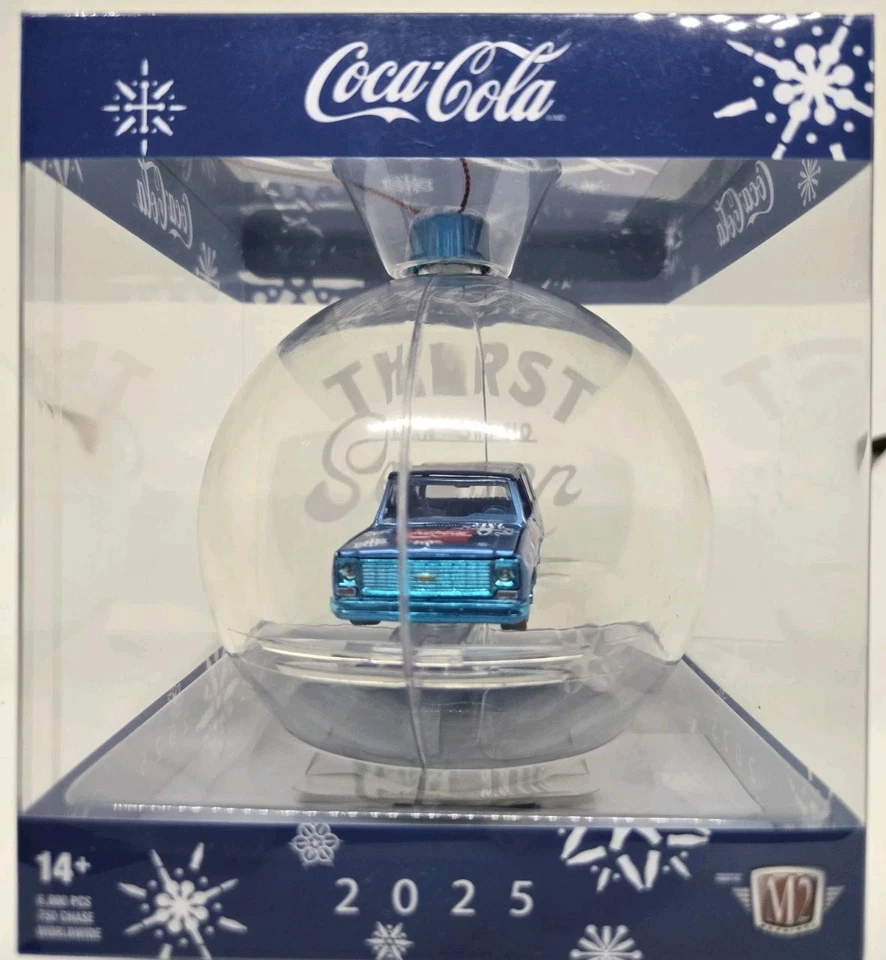 2025 M2 Machines Coca-Cola Christmas Ornaments 1973 Chevrolet K5 Blazer (CHASE) - Image 4 of 4