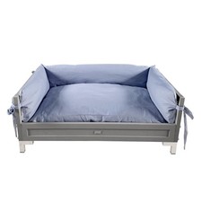 ECOFLEX  Manhattan Raised Dog Bed with Cushion - Grey