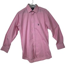 U.S. Polo Assn. Pink Long Sleeve Button Down Slim Fit Dress Shirt
