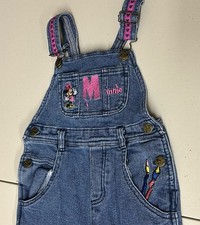 Vintage Disney Minnie Mouse Embroidered Denim Overalls Size 4