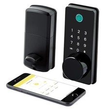 Smart Door Lock Keyless Entry Deadbolt Door Lock Multiple Entry Black