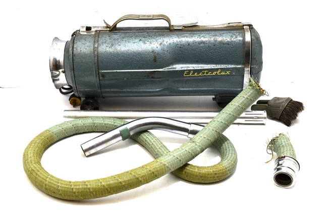 Vintage Electrolux Canister Cord Vacuum Cleaner Model E