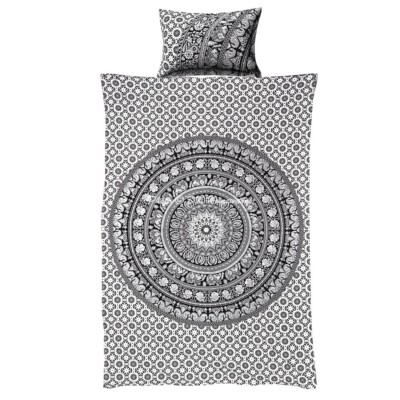 Black Bedding Set Single Quilt Duvet Cover Hippie Gypsy Elephant Bed Cover