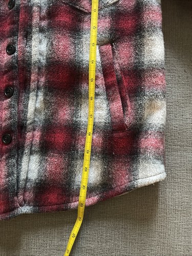 Distortion Coat Kids Youth Kids Small/8 Flannel Sherpa Chore Outdoor Red - Picture 5 of 6