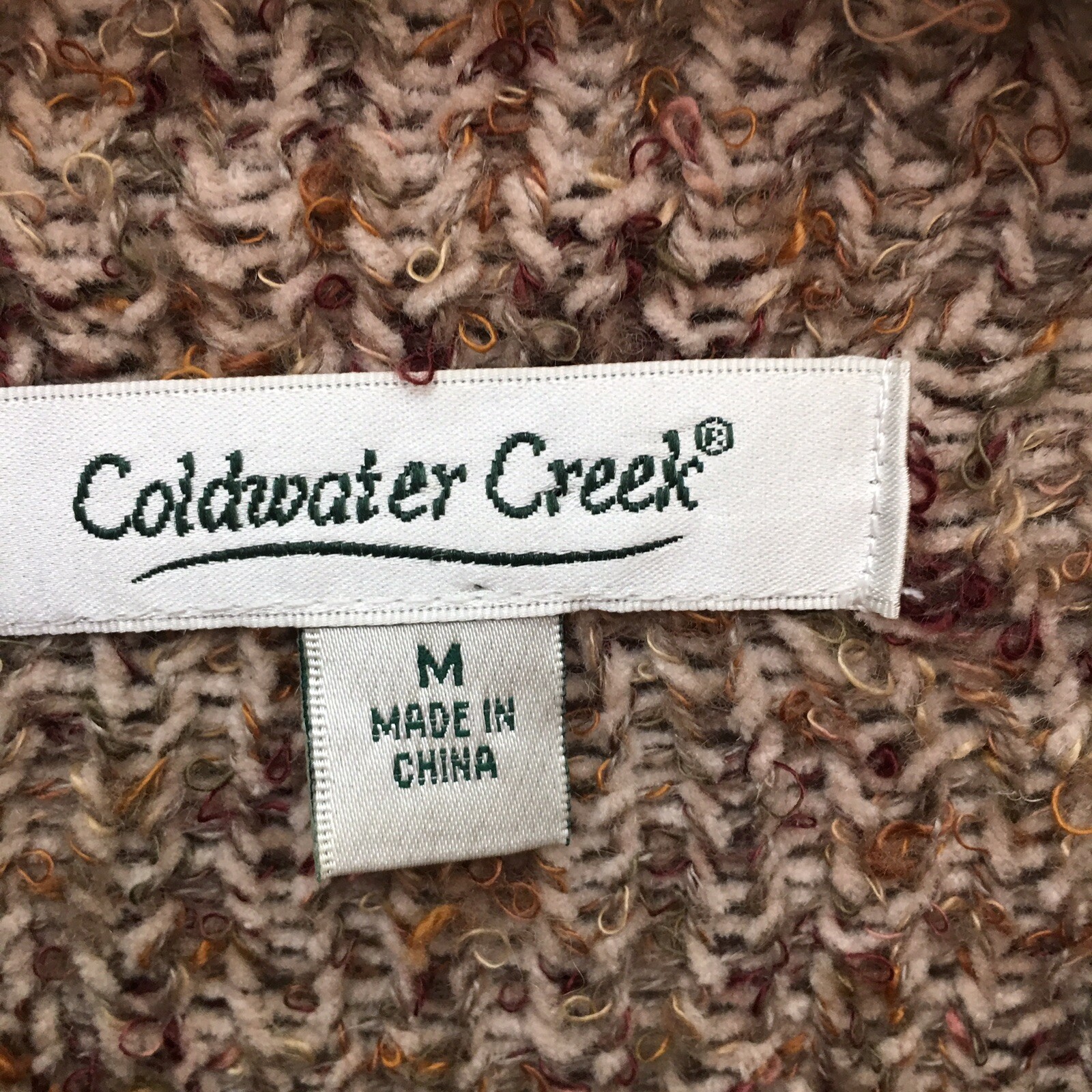 Coldwater Creek Fall Patchwork Sweater Medium Car… - image 4