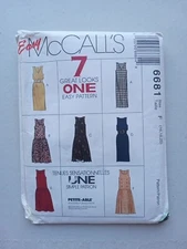 McCall's 6681 Misses Jumpers Dress 7 In 1 Easy Sewing Pattern - Size 16,18,20 UC