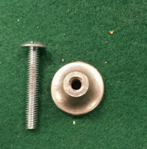 Brushed nickel chrome plated knobs pulls 3/4" new screws up to 24 available - Picture 4 of 4