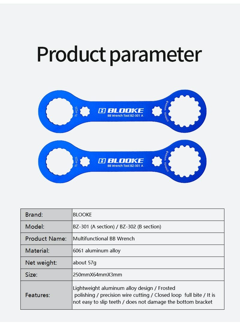 TOOPRE MTB/Road Bike Bottom Bracket Wrench BB Bottom Bracket Installation And Removal Tool Suitable For Shimano Sram Ixf