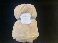 POTTERY BARN KIDS EMILY  MERITT PINK SPARKLE TULLE CRIB SKIRT PINK