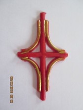 Wachsornament, Wachskunst, für Osterkerze, Kreuz, Ostern, Kerze basteln