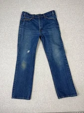 Vintage Levis 317 Jeans Mens 36x31 Blue Denim Orange Tab Boot Cut Made USA