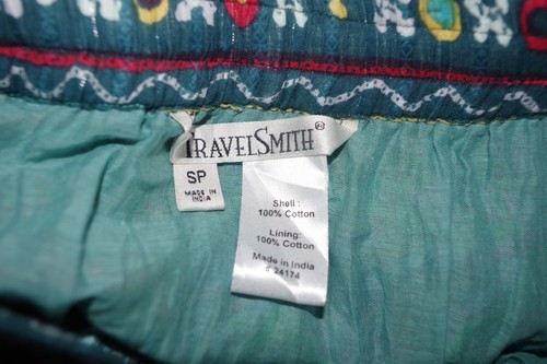TravelSmith Hobo Fiesta Green Multicolor Midi flare Skirt Size: SP - Picture 3 of 4