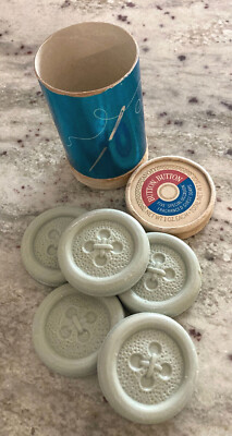 Vintage Avon Set of Button Soap in Needle & Thread Box