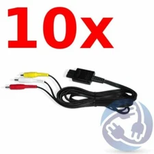 LOT 10X A/V Stereo RCA Audio Video Cables for Nintendo Gamecube SNES N64 GC NGC