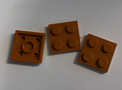 Lego Platte 2 x 2 Dunkelorange / 3022 / 3ST