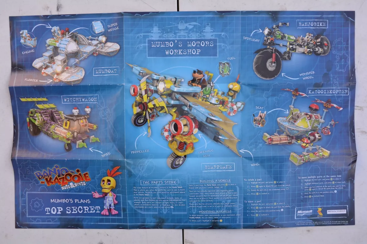 2008 BANJO-KAZOOIE Nuts & Bolts Xbox 360 Video Game= Promo Print AD /  POSTER