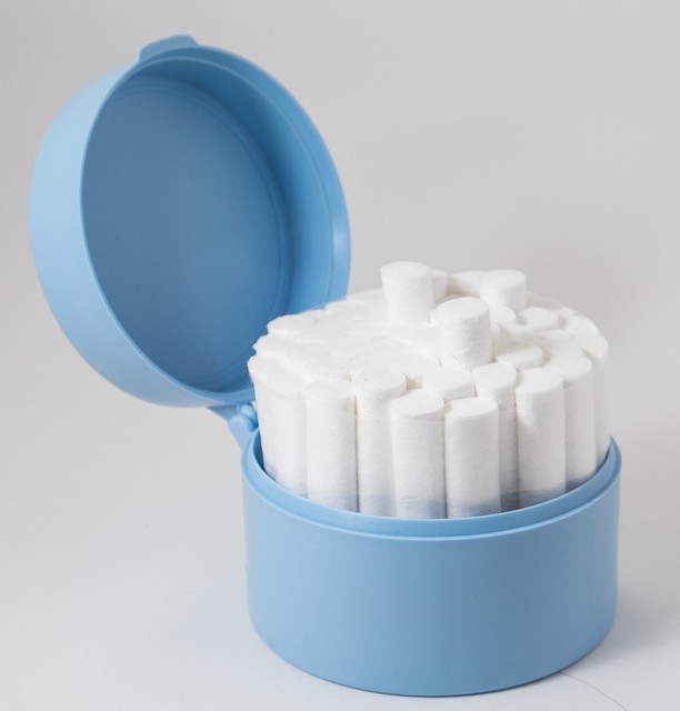 Dental Round Cotton Roll Holder Organizer W/ Embedded Placement Pins Blue eBay