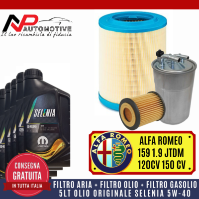 Kit Tagliando Per Alfa Romeo 159 1.9 JTDM 16v 110 Kw 150 Hp - Foto 8