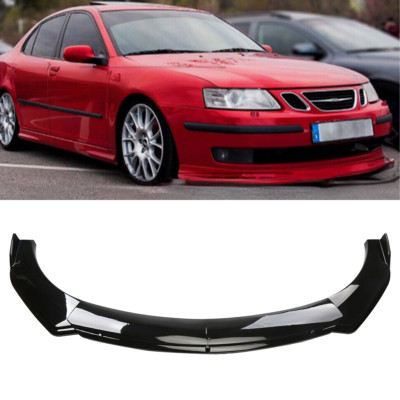 Glossy Black Front Bumper Lip Spoiler Splitter Body Kit For Saab 9-3 9-5