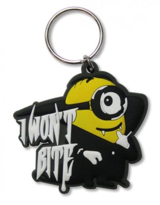 Gummi Schlüsselanhänger MINIONS - I Won´t Bite Vampire Rubber Keyring 38416 404