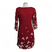 Grace Karin Knee Length Chiffon Bell Sleeve 3/4 Sleeve with Slit Evening Dress