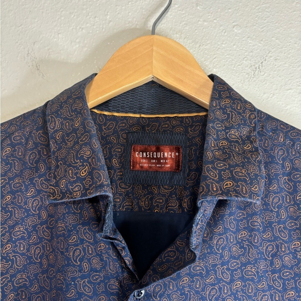 Consequence Button Down Long Sleeve | Size Large … - image 4
