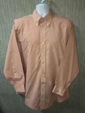 Brooks Brothers Mens Plaid Long Sleeve Button Front Dress Shirt Size 16 Non Iron