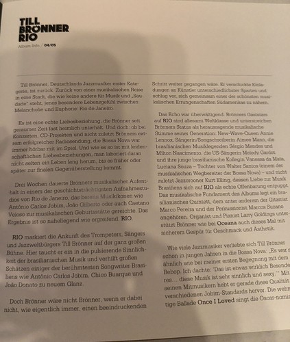 Promo-Pack! Till Bröner - Rio * neuwertig * CD watermarked * ungespielt - Bild 3 von 3