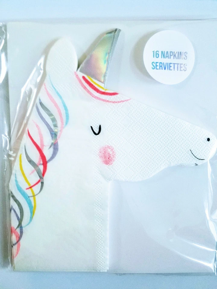Meri Meri Unicorn Party Supplies Plates & Napkins Set - Image 4 of 4