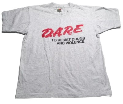 Vintage 90 s DARE D.A.R.E. Single Stitch Men s Large