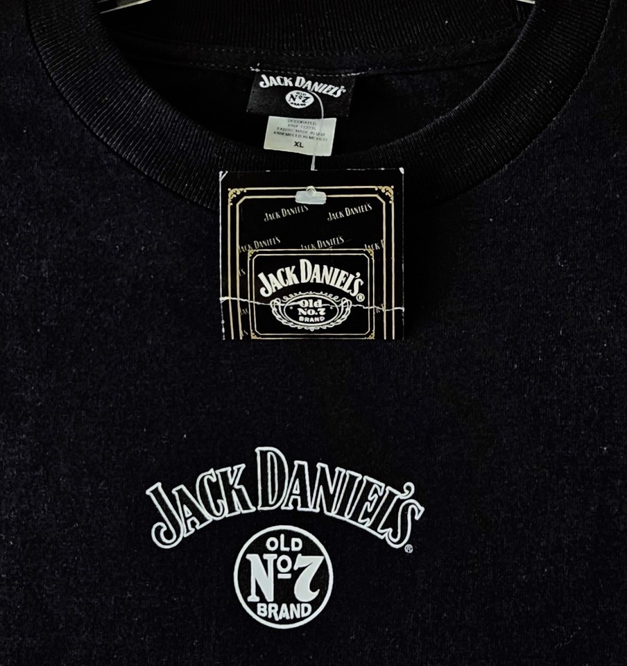 Vintage NEW w/ Tags Harley Davidson Motorcycle Jack Daniels Old No. 7 T
