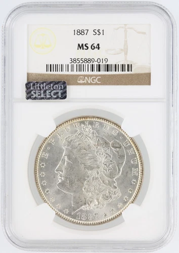 1887 Morgan Silver Dollar NGC MS64 S$1 Philadelphia Minted No Reserve