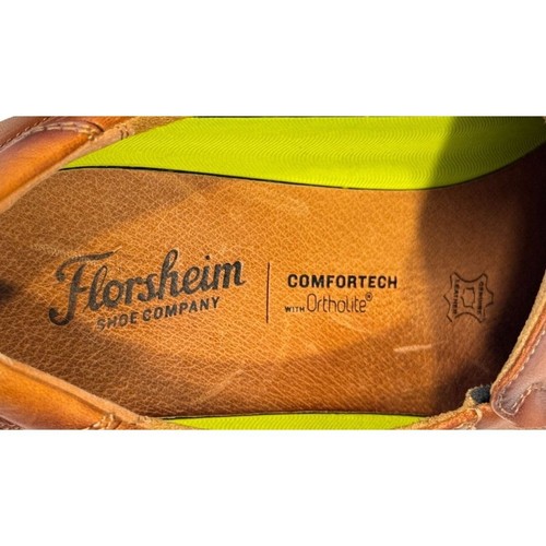 Florsheim Comfortech Leather Slip On Shoes Brown Men's 13D * Scuffing on Toes - Picture 6 of 6