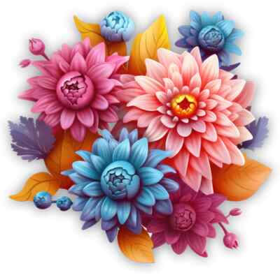 3D Blume bunte Schlafzimmer Wand Vinyl Aufkleber Abziehbilder s041