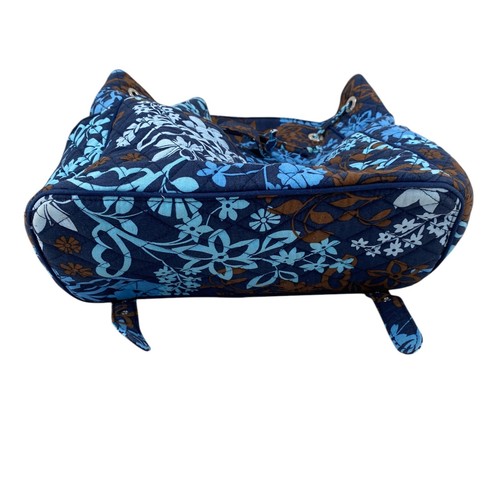 Vera Bradley Campus Tech Rucksack blau Java Blumenmuster Seitentaschen im Ruhestand - Bild 16 von 17
