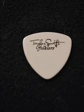 WONDERFUL WHITE with Black TAYLOR SWIFT GUITAR PICK FROM FOLKLORE TOUR