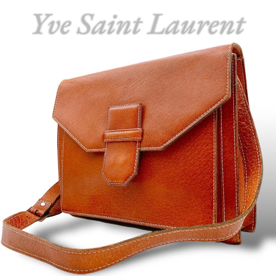 Borsa a tracolla Saint Laurent in pelle marrone originale media donna dal Giappone