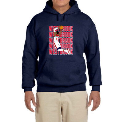 Washington Wizards Russell Westbrook Text Pic Hooded Sweatshirt