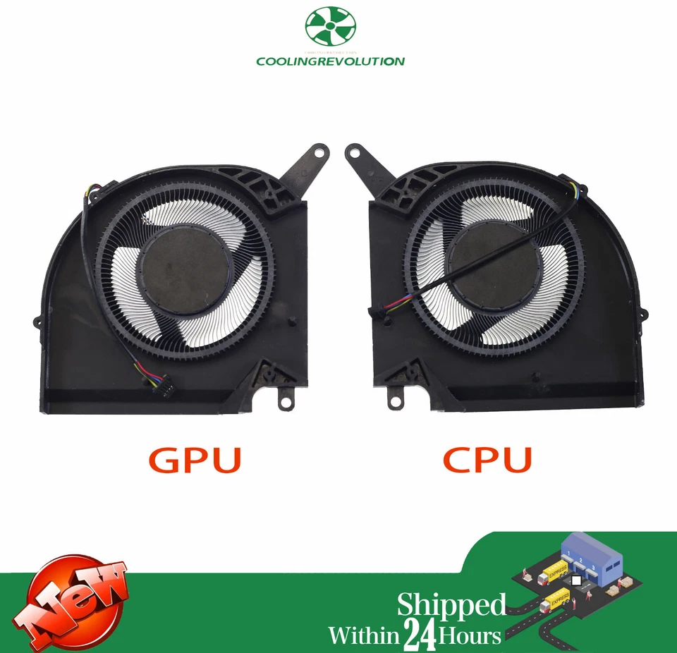 Laptop CPU GPU Cooling Fan for Gigabyte Aorus 15X ASF X5PASF RTX 4070 - Image 2 of 2